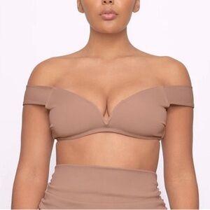 SKIMS•Sculpting Swim Off Shoulder Bikini Top NEW